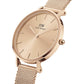 Daniel Wellington Petite Women Rose Gold Round Dial Analog Watch - DW00100470K