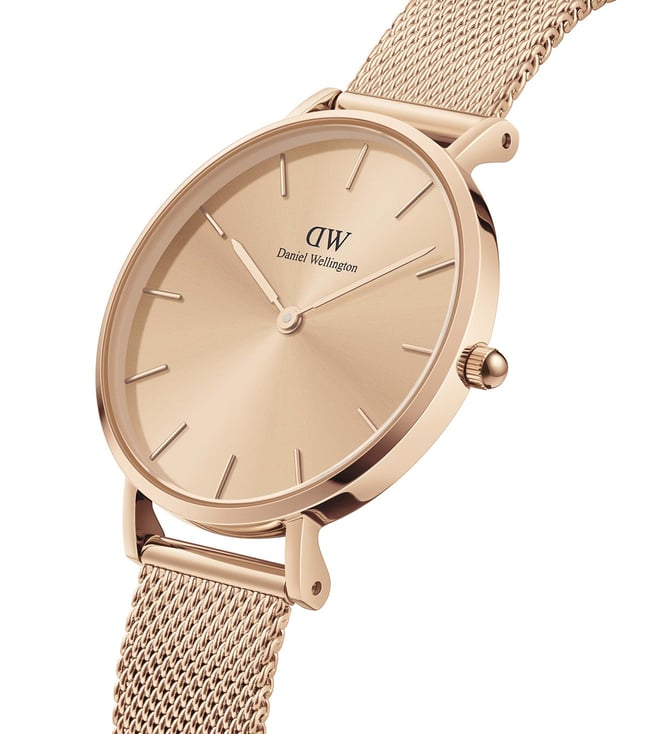 Daniel Wellington Petite Women Rose Gold Round Dial Analog Watch - DW00100470K