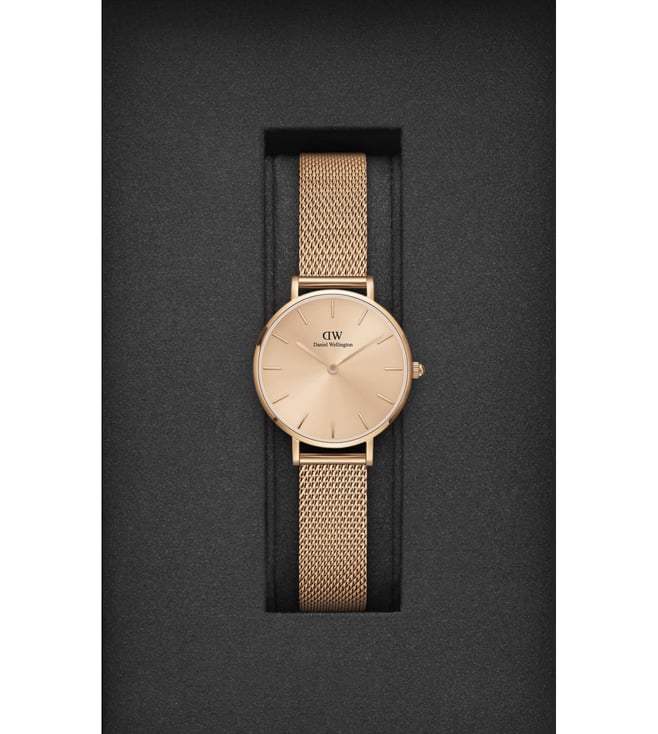 Daniel Wellington Petite Women Rose Gold Round Dial Analog Watch - DW00100470K