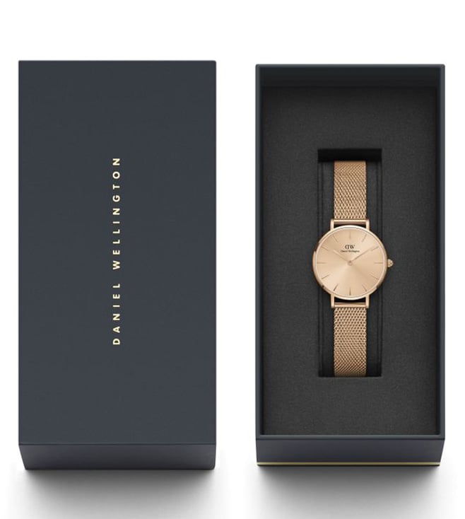 Daniel Wellington Petite Women Rose Gold Round Dial Analog Watch - DW00100470K