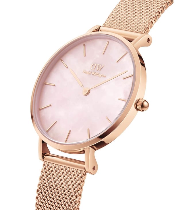 Daniel Wellington Petite Women Pink Round Dial Analog Watch - DW00100513K