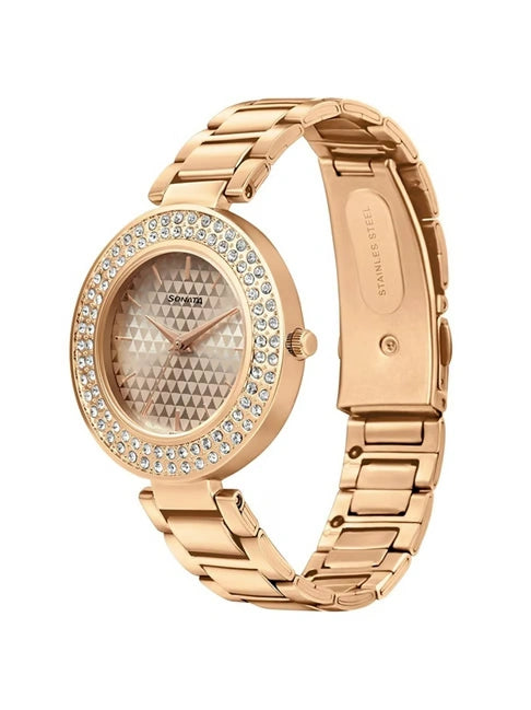 Sonata Blush It Up Analog Watch for Women NR87033WM01