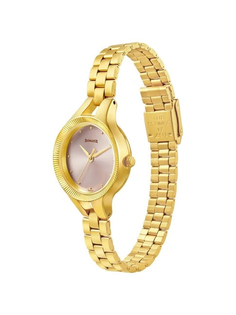 Sonata Gold Edit Analog Watch for Women NR8177YM02