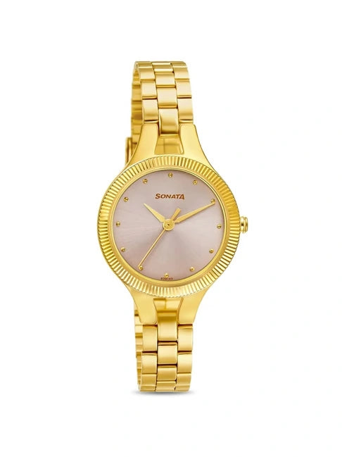 Sonata Gold Edit Analog Watch for Women NR8177YM02