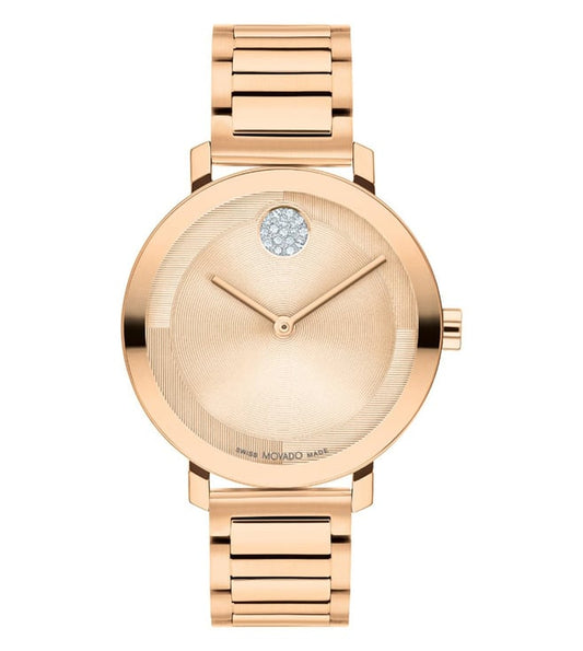 Movado Bold Evolution 2.0 Swiss Qtz Rose Gold Round Dial Women's Watch - 3601143