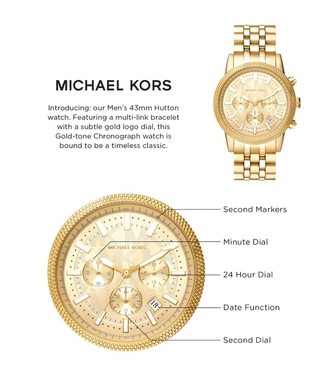 Michael Kors Hutton Chronograph Watch for Men MK8953