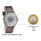 Sonata Quartz Multifunction Silver Dial Leather Strap Watch for Men nr7133sl01 / 7133sl01