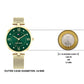 Tommy Hilfiger Quartz Analog Green Dial Golden Stainless Steel Strap Watch for Women th1782711