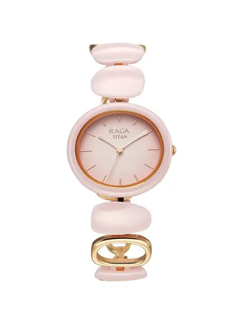 Titan Ceramics Upgrades Analog Watch for Women 95146KD07