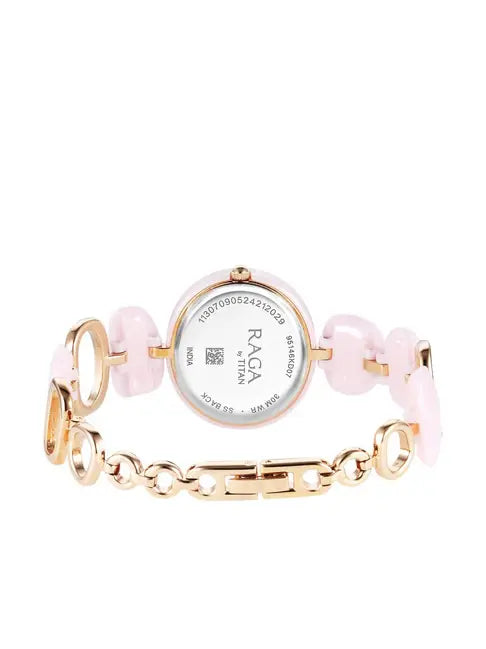 Titan Ceramics Upgrades Analog Watch for Women 95146KD07