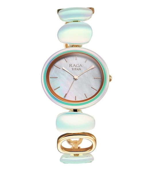 Titan Ceramic s Upgrades Analog Watch for Women 95146KD04