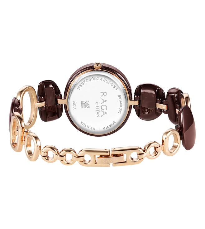 Titan Ceramic s Upgrades Analog Watch for Women 95146KD06