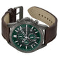 Police Chronograph Green Dial Brown Color Leather Strap Watch For Men plpewgc0054002