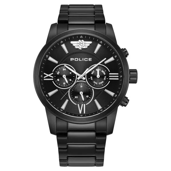 Police Black Dial Quartz Multifunction Watch for Men plpewjk0004406