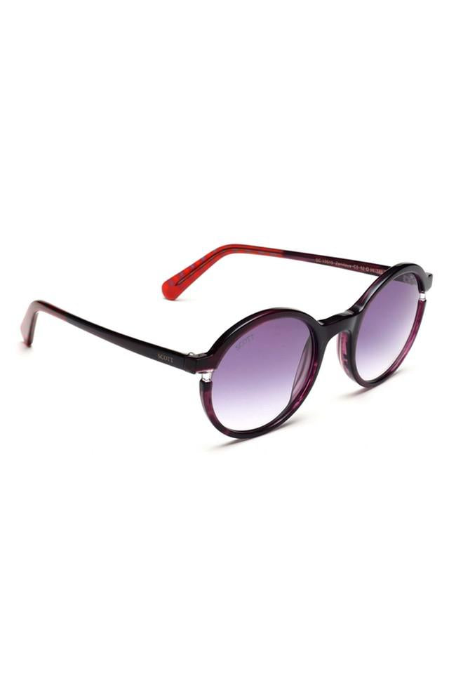 Scott Sunglasses Grey Lens Wayfarer Sunglass Full Rim Purple Frame - SC 10015 C3 52 S