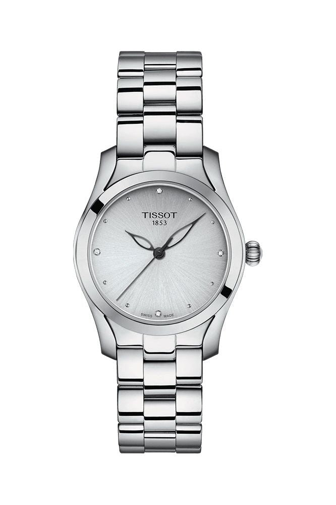 Tissot T-Wave Diamond Silver Dial Watch Women's T1122101103600