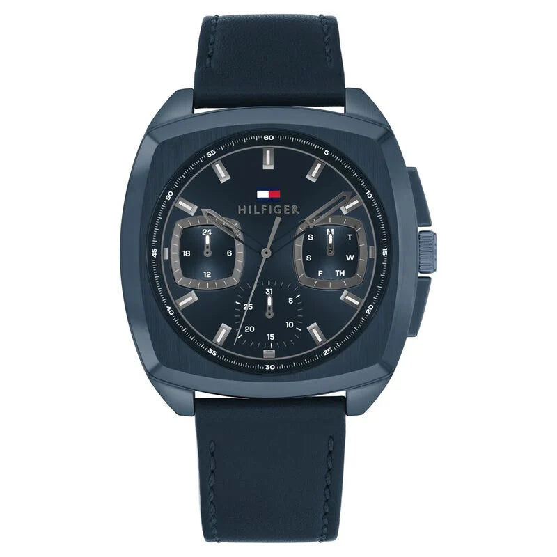 Tommy Hilfiger Quartz Multifunction Blue Dial Blue Leather Strap Watch for Men TH1710558