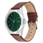 Tommy Hilfiger Quartz Analog Green Leather Strap for Men th1710602