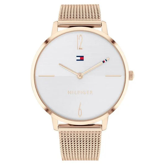 Tommy Hilfiger Quartz Analog Silver Dial Stainless Steel Strap Watch for Women neth1782340