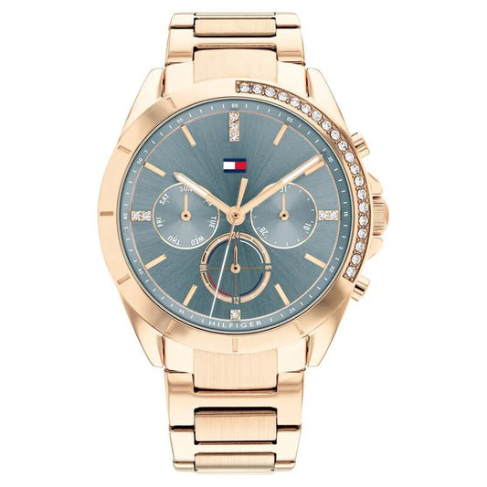 Tommy Hilfiger Quartz Multifunction Blue Dial Stainless Steel Strap Watch for Women NETH1782386
