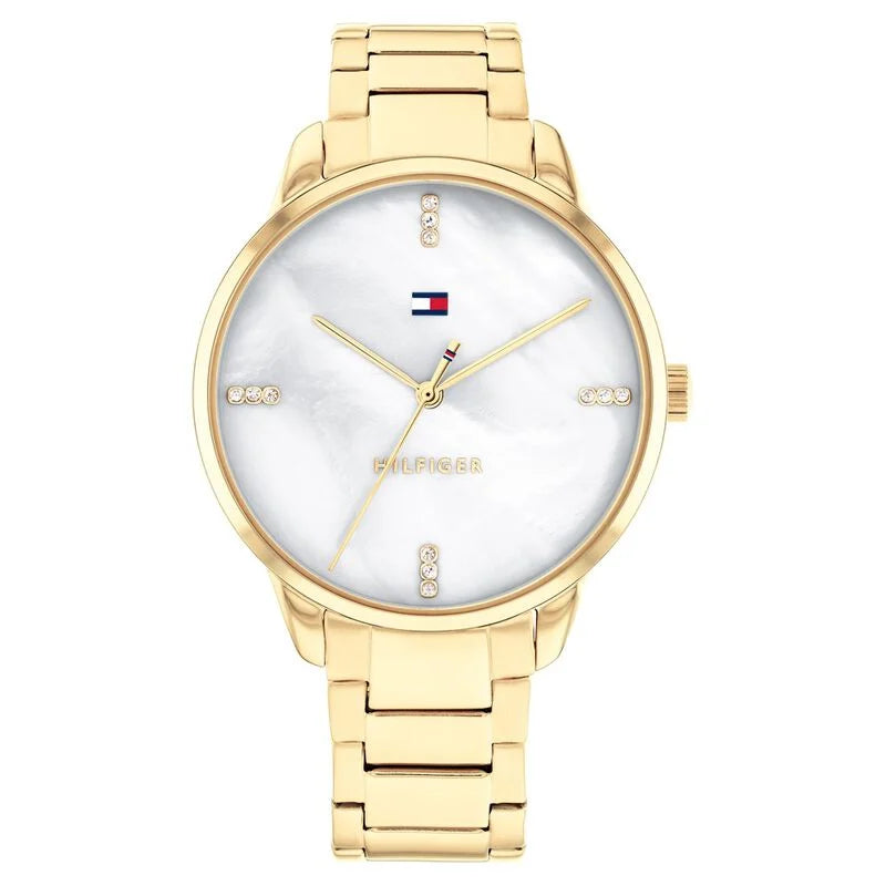 Tommy Hilfiger Quartz Analog White Dial Stainless Steel Strap Watch for Women NETH1782546