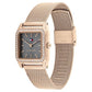 Tommy Hilfiger Grey Dial Golden Stainless Steel Strap Watch for Women th1782610