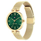 Tommy Hilfiger Quartz Analog Green Dial Golden Stainless Steel Strap Watch for Women th1782711