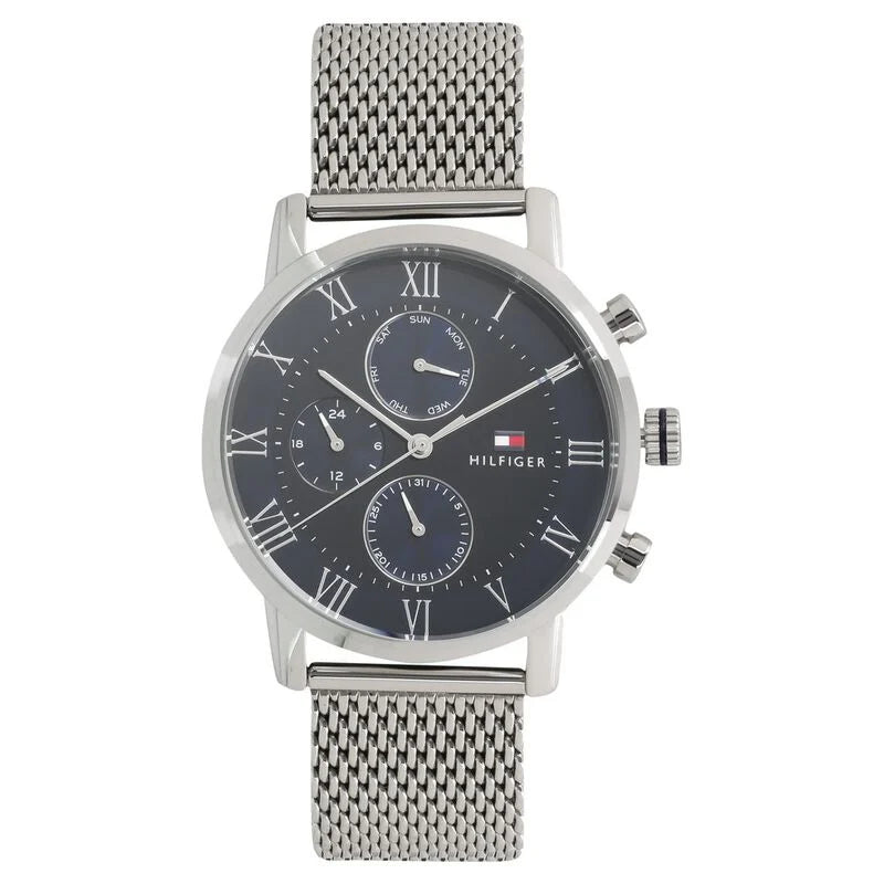 Tommy Hilfiger Quartz Multifunction Blue Dial Metal Strap Watch for Men NETH1791398