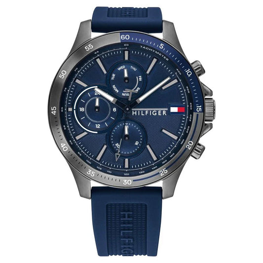 Tommy Hilfiger Quartz Multifunction Blue Dial Silicone Strap Watch for Men NETH1791721W / 1791721