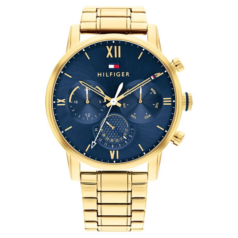 Tommy Hilfiger Quartz Multifunction Blue Dial Stainless Steel Strap Watch for Men NETH1791880W