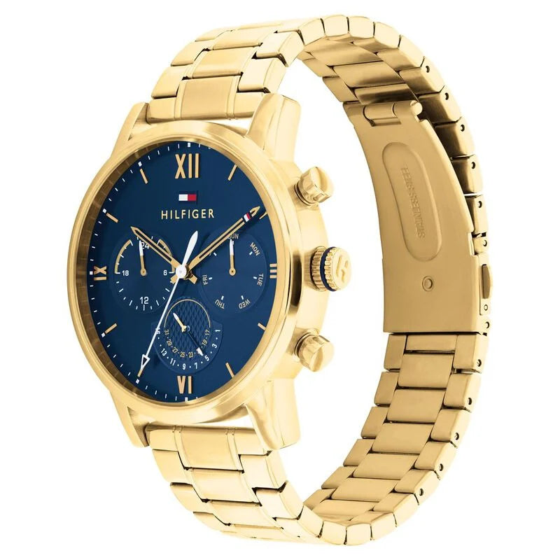 Tommy Hilfiger Quartz Multifunction Blue Dial Stainless Steel Strap Watch for Men NETH1791880W