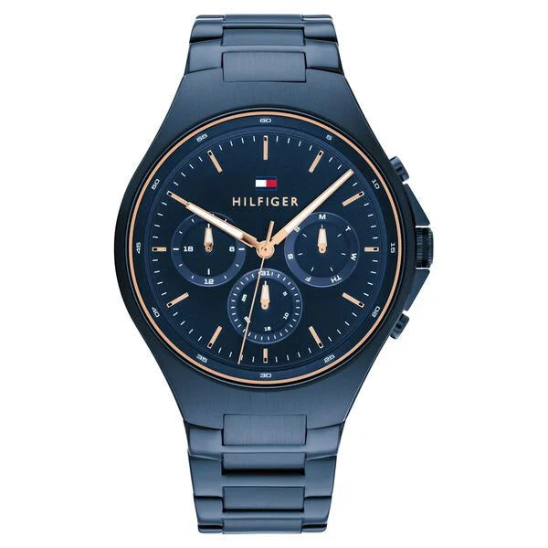 Tommy Hilfiger Blue Dial Blue Colour Stainless Steel Strap Watch for Men th1792058