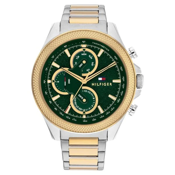 Tommy Hilfiger Quartz Multifunction Green dial Stainless Steel Strap Watch for Men th1792079