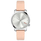 Helix By Timex Silver Round Analog Leather Watch Women -TW032HL32