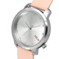 Helix By Timex Silver Round Analog Leather Watch Women -TW032HL32