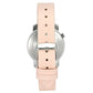 Helix By Timex Silver Round Analog Leather Watch Women -TW032HL32