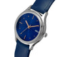 Helix By Timex Blue Round Analog Leather Watch Women -TW051HL00