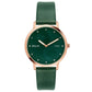 Helix By Timex Green Round Analog Leather Watch Women -TW056HL07T