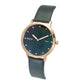 Helix By Timex Green Round Analog Leather Watch Women -TW056HL07T