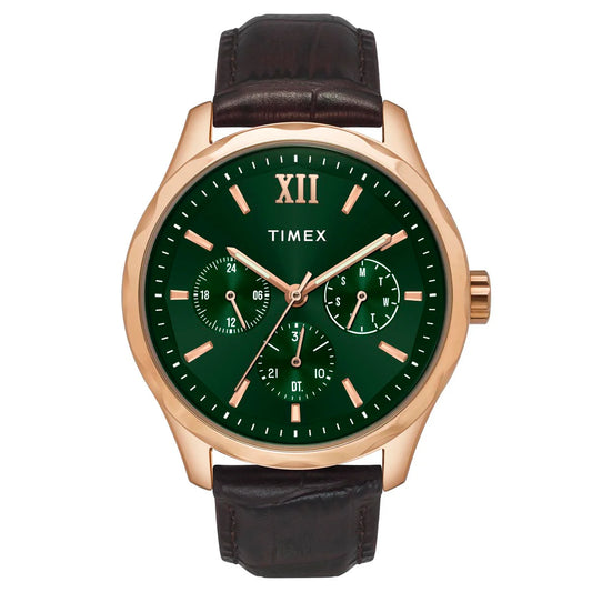 Timex Men Green Round Dial Analog Watch - TW0TG7634