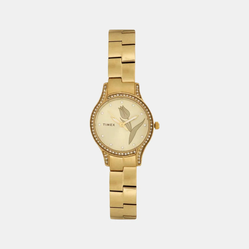 TIMEX Analog Champagne Dial Women's Watch-TW0TL9501