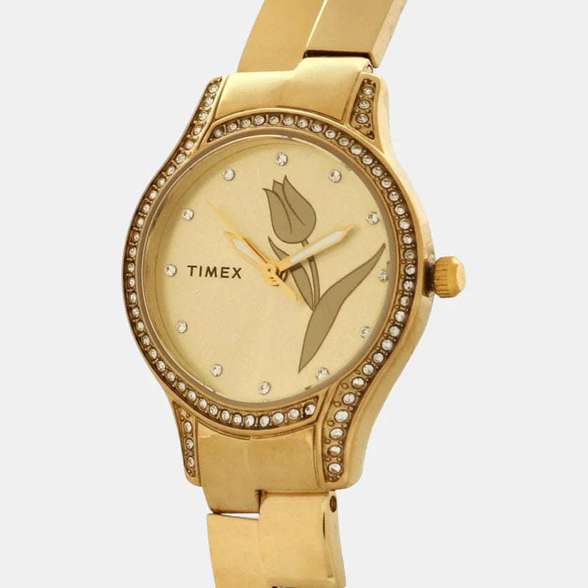 TIMEX Analog Champagne Dial Women's Watch-TW0TL9501