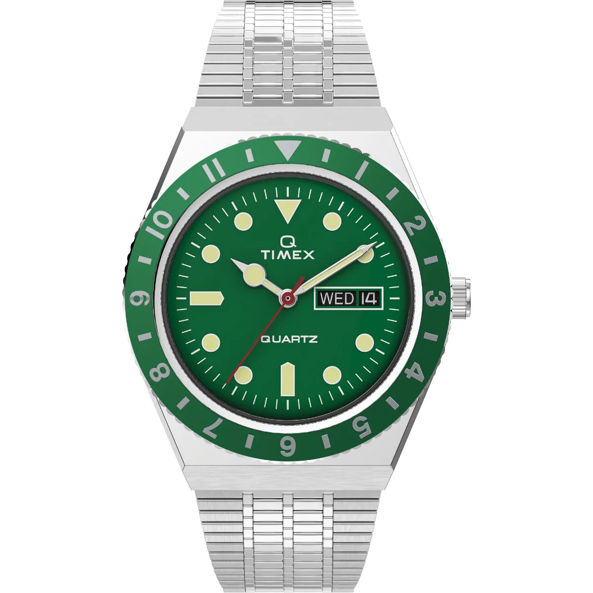 Timex Men Green Round Stainless Steel Dial Analog Watch-TW2U61700U9