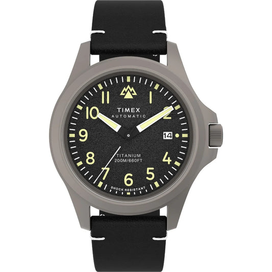 Timex Men Black Titanium Round Dial Analog Watch-TW2V54000X6