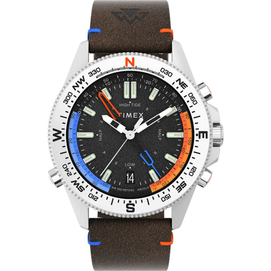 Timex Expedition North™ Tide-Temp-Compass 43mm Eco-Friendly Leather Strap Watch TW2V64400X6