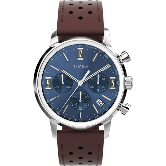 Marlin® Chronograph Tachymeter 40mm Leather Strap Watch TW2W10200UJ