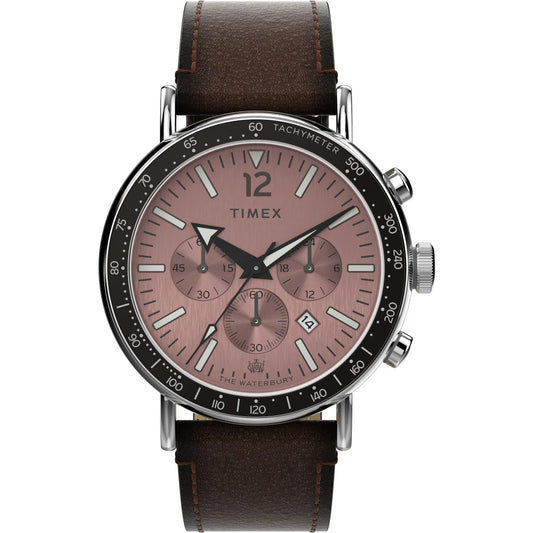 TIMEX Waterbury Standard 43mm Leather Strap Watch TW2W47300UJ