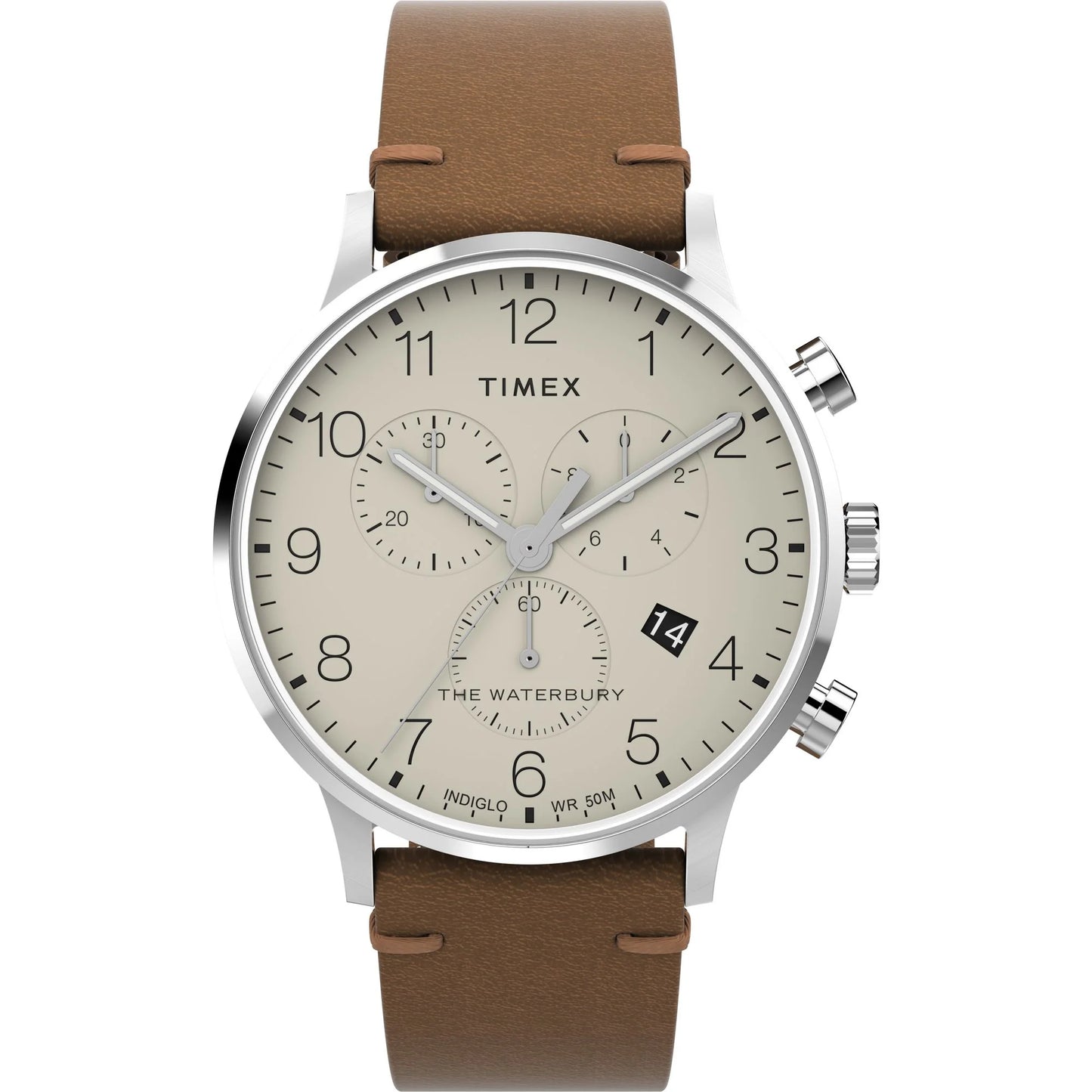 TIMEX Waterbury Men Cream Round Dial Analog Watch - TW2W50900UJ