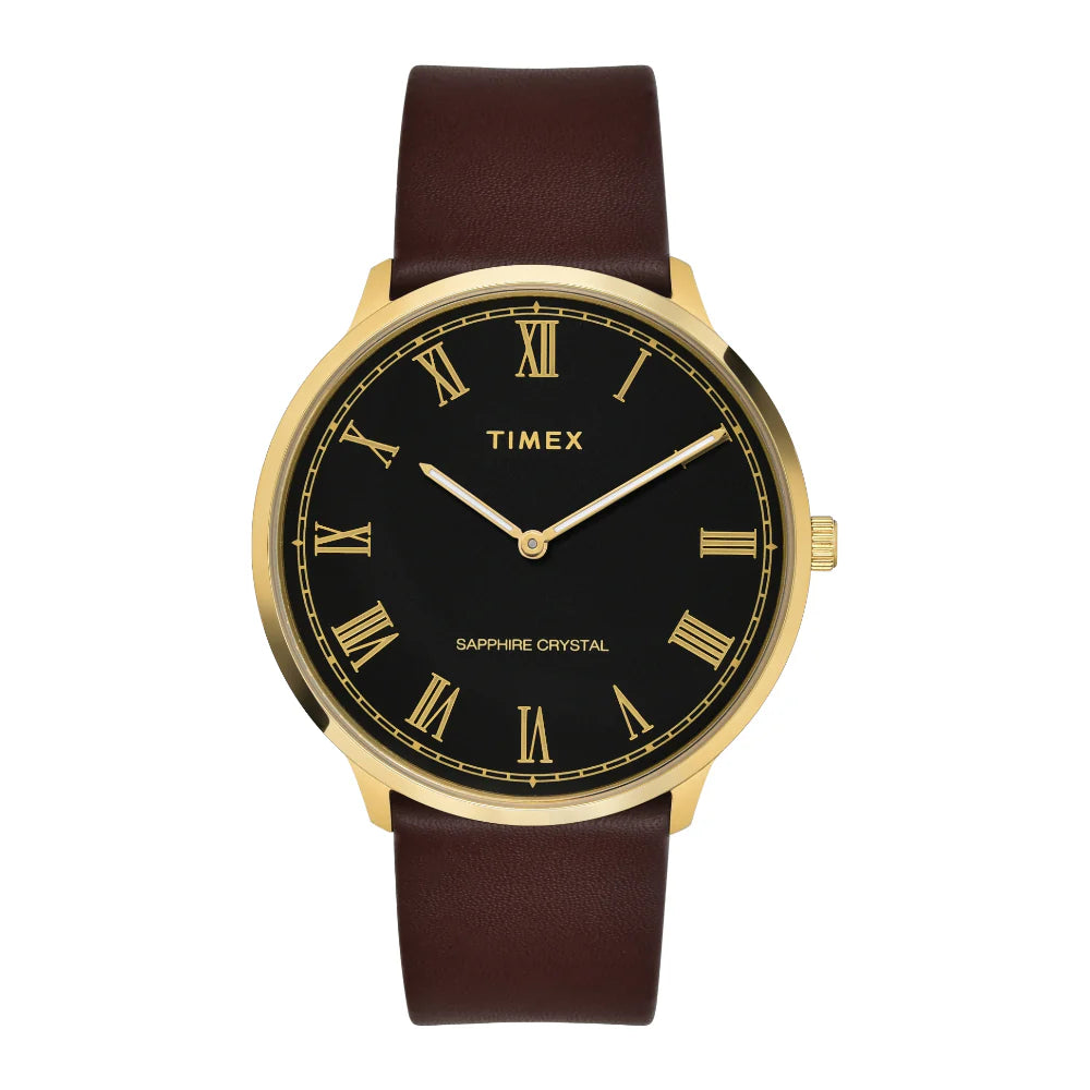 Timex Men Black Round Analog Dial Watch- TWEG22103