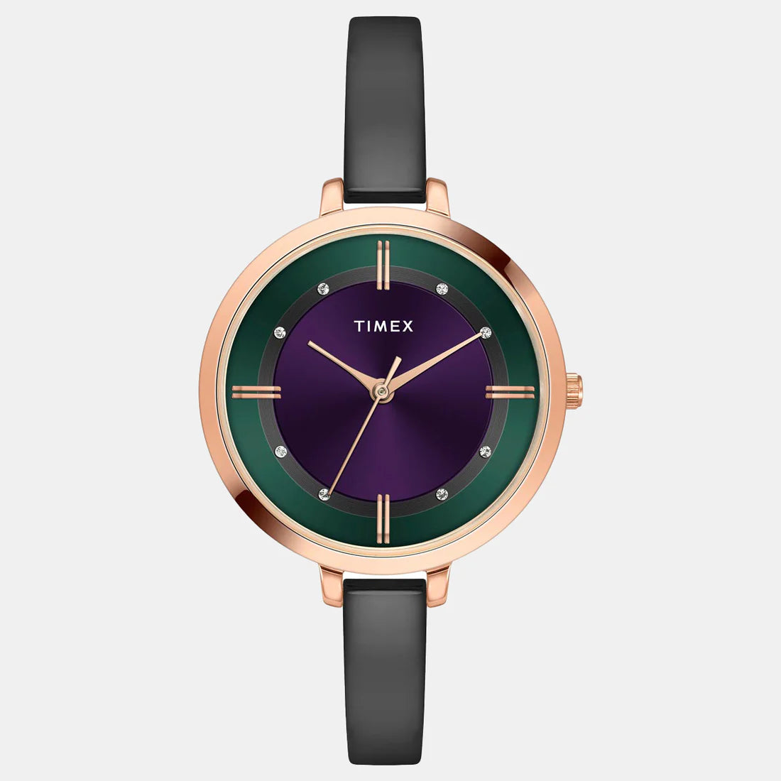 TIMEX  Women's Purple/Green Analog Brass Watch TWEL12826